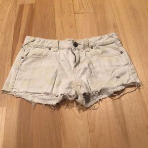 Free People Denim Shorts with Subtle Patterning